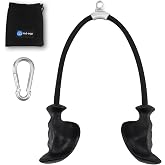 HXD-ERGO Tricep Rope with Ergonomic Handles, 36 Inch Tricep Pull Down Rope for Cable Machine, Pulley System, Triceps Rope Cable Attachment for Gym, Home