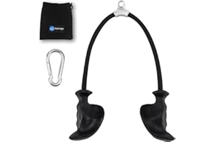 HXD-ERGO Tricep Rope with Ergonomic Handles, 36 Inch Tricep Pull Down Rope for Cable Machine, Pulley System, Triceps Rope Cable Attachment for Gym, Home