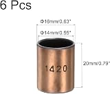 sourcing map 14mm Bore 16mm OD 20mm Length Sleeve Bearings Plain Bushings view 2