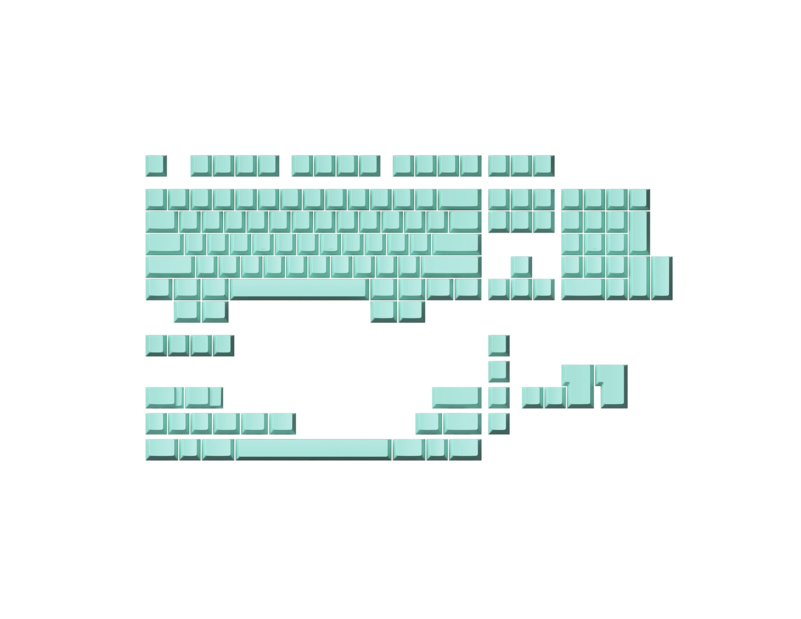 Ranked Blank Premium Keycap Set | 1.4 mm Thick PBT | Cherry Profile for Mechanical Keyboard (Beach Glass, 139 Keys) — image 1