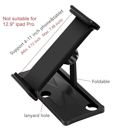 Tercel Aluminum-Alloy Foldable 4-11 Inch Tablet Phone Mount Holder