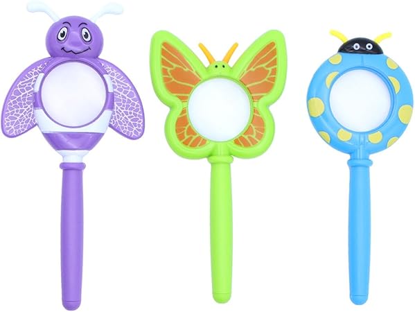 Amazon キッズ 虫眼鏡 手持ちルーペ 虫眼鏡 生物観察 虫観察 拡大鏡 子供玩具 知育玩具 かわいい虫眼鏡 こども用 3個セット ルーペ 通販