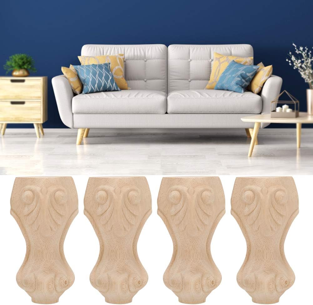 Hztyyier Wooden Furniture Legs 5.91 x 2.36 x 2.36inch Solid Table Feet European Furniture Accessories Set of 4 - Image 5