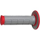 Renthal G163 Red/Gray Diamond/Waffle Soft/Firm Compound Tapered Motocross Grip