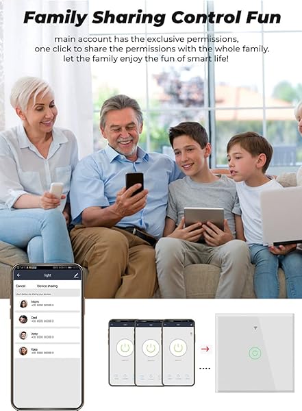 SOLE HOME Interruptor de pared inteligente WiFi interruptor de 20 A para aparatos de alta potencia calentador de aguaaire acondicionadorefrigerador funciona con Alexa Google Home Control de voz