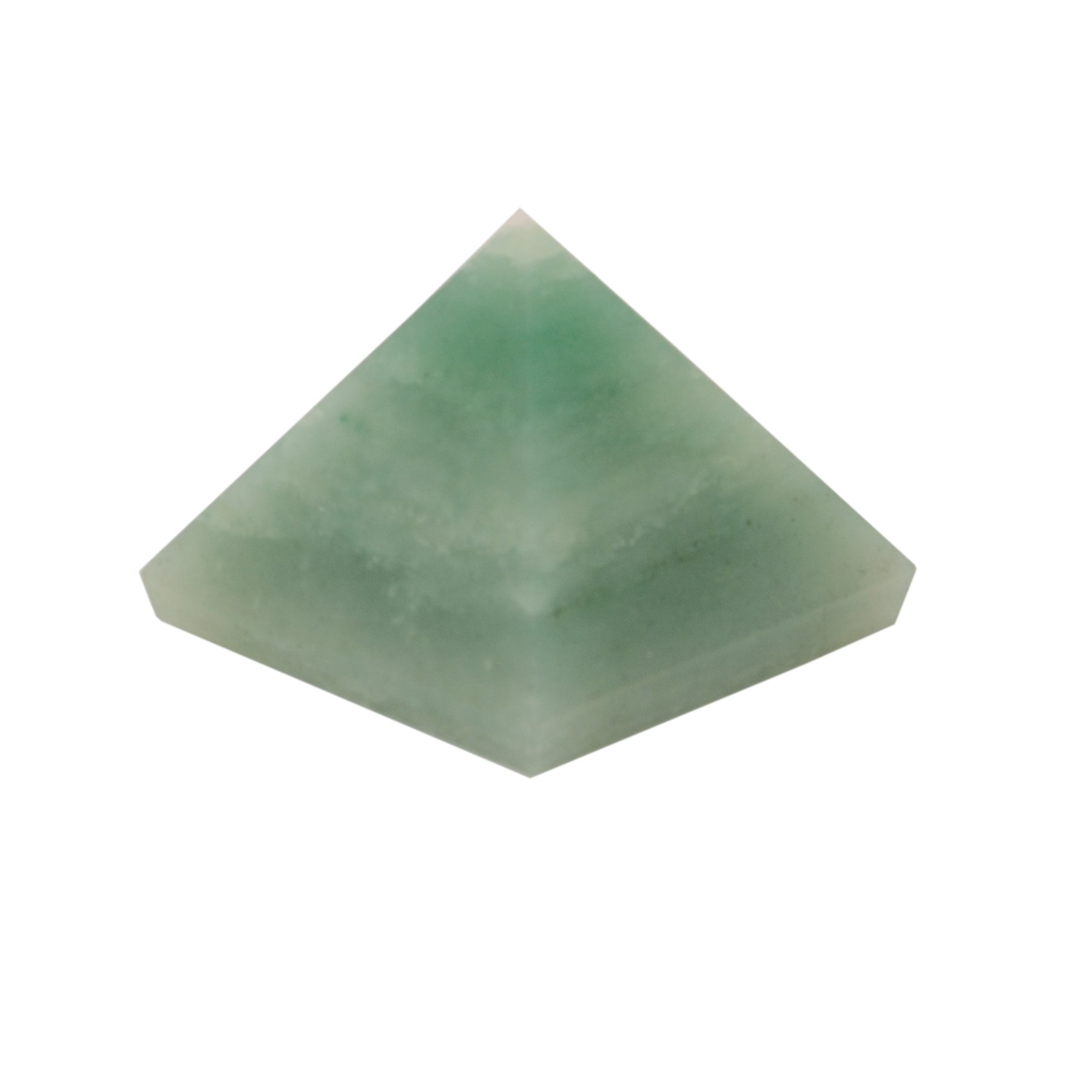 Purpledip Green Aventurine Gem Stone Pyramid: Hand Polished Natural Healing Rock For Positive Energy (11082)