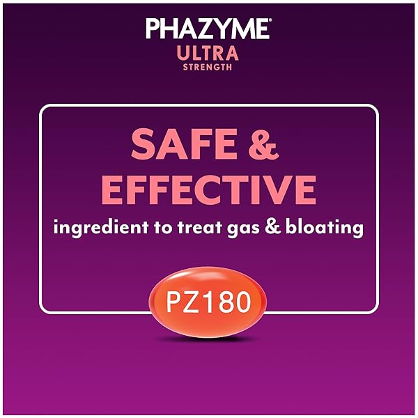 PHAZYME ULTRA STRENGTH ANTI-GAS 180MG SIMETHICONE GAS RELIEF FOR ADULTS, 12 COUNT (PACK OF 3), FAST GELS TO QUICKLY EASE BLOATING, PRESSURE & DISCOMFORT