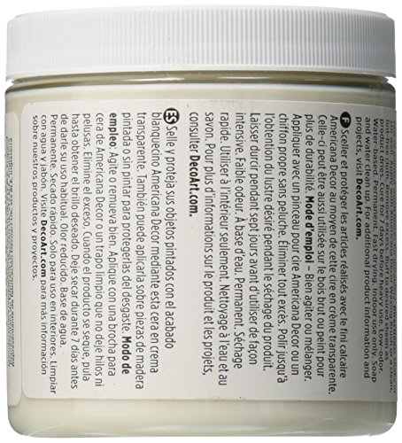 DecoArt Americana Decor Creme Wax, 8-Ounce, Clear