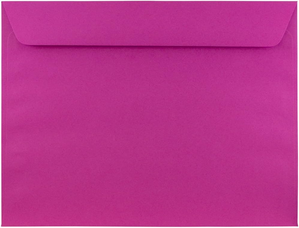 JAM PAPER 9 x 12 Booklet Colored Envelopes - Violet Purple Recycled - 50/Pack : Office Products