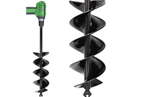 TCBWFY Garden Auger Drill Bit for Planting 3x16.5inch,Total Solid Barrel Extensive Blades,for Planting Flowers Bulbs,Rapid Planter Earth Post Umbrella Hole Digger for 3/8" Hex Drive Drill