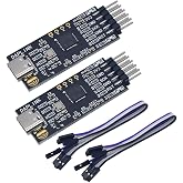 HiLetgo 2pcs DAPLINK Simulation Download Burner Support Most Cortex-M Chips SWD Virtual Serial Port Replace CH340 CP2102 STLINK STM32 Burner PL2303 USB to TTL 5V USB C Type-C Power