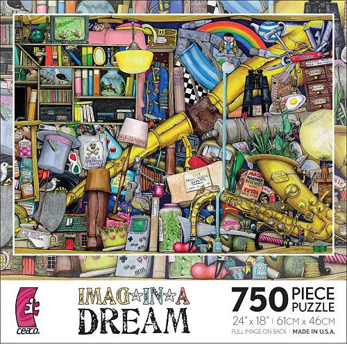 Imag-In-A Dream 750 Piece Puzzle - Grandfather's Chest by Artist Colin Thompson