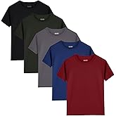 5 Pack Mens Active T-Shirts Crew Neck Athletic Short Sleeve Tops Moisture Wicking Running Tee Tops