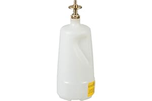 Justrite 14012 Polyethylene Nonmetallic Dispensing Safety Can, 1L Capacity, Translucent