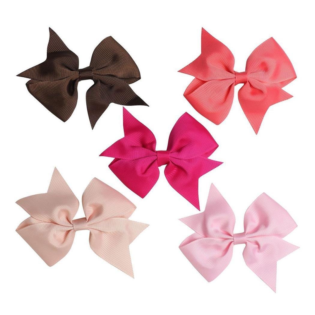20Pcs 3inch Baby Hair Bows For Girls Grosgrain Boutique bow Clips For Teens Toddlers Kids Children infants