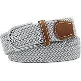 Huyfhksd Multicolored Elastic Woven Golf Belts Casual Braided Stretch Belt for Men and Women