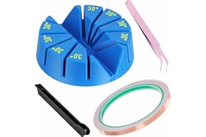 ARSTBETY Stained Glass Multi Angle Soldering Jig, 30°,60°,90°,120°,150°,180° Stained Glass Soldering Jig Hand Foiler and Copper Tape Tweezer
