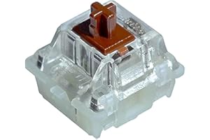 Granvela Cherry MX RGB Brown Key Switches (20 Pack)- MX1A-L1NA | Plate Mounted | Tactile Switches for Mechanical Keyboard, Packed with Switch Puller.