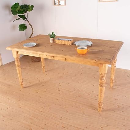Amazon カントリー家具 ダイニングテーブル 組み立て 大型 手作り ナチュラル 北欧カントリー風 カントリー調 Td 05a ダイニングテーブル オンライン通販