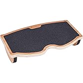 StrongTek Under Desk Footrest, Wooden Rocking Foot Rest, 350lbs, Non-Slip | Standing Desk Use, Ergonomic Foot Stool for Enhanced Circulation, Wide Rocker Balance Board, No Assembly for Office Home