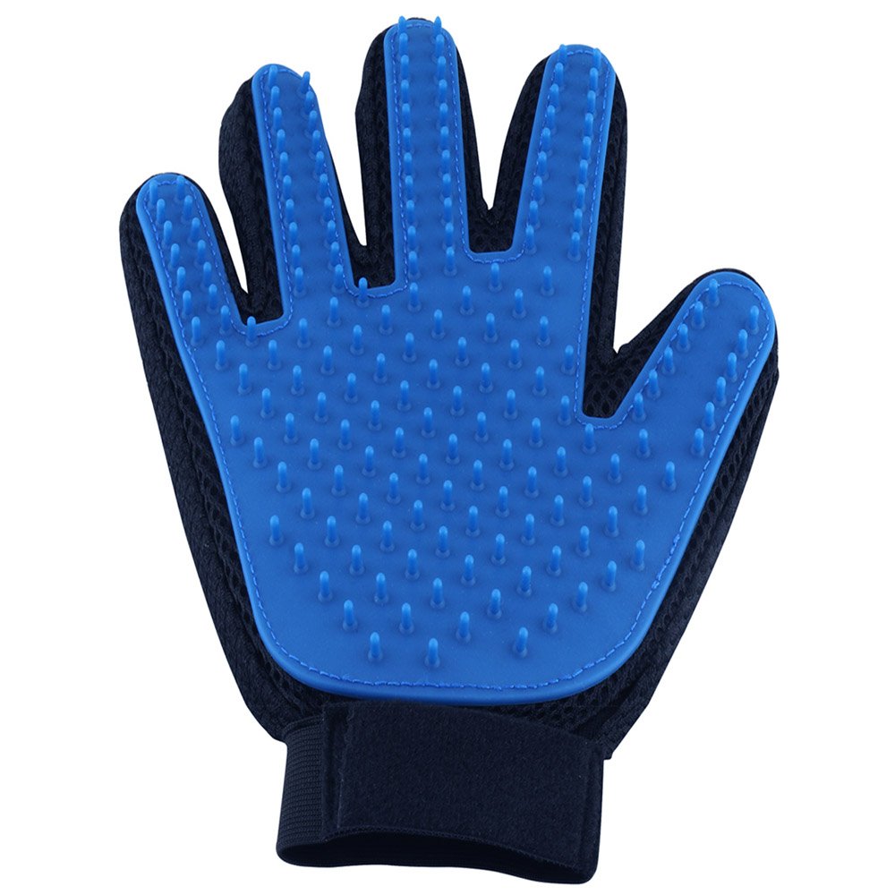 Pet Hair Remover Glove - Gentle Pet Grooming Glove Brush - Efficient Deshedding Glove - Massage Mitt with Enhanced Five Finger Design - Perfect for Dogs & Cats with Long & Short Fur - 1 Pack