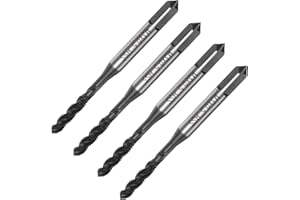 uxcell 4pcs Spiral Flute Thread Taps, M3 x 0.5 Nitride Coated Metric Screw Tap, Fully Ground High Speed Steel 6542 Machine Ta
