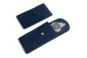 xianshengle Watch Pouch, Watch Roll, Watch Travel Case for Men and Women Portable Velvet Watch Pouch Watch Storage Bag ​and Organizer Protective Watch Box Pouch with (2 pieces Blue)