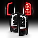 AKKON - For 03-06 Dodge Ram 1500 2500 3500 LED DRL Light Tube Black Tail Brake Light Lamp Assembly