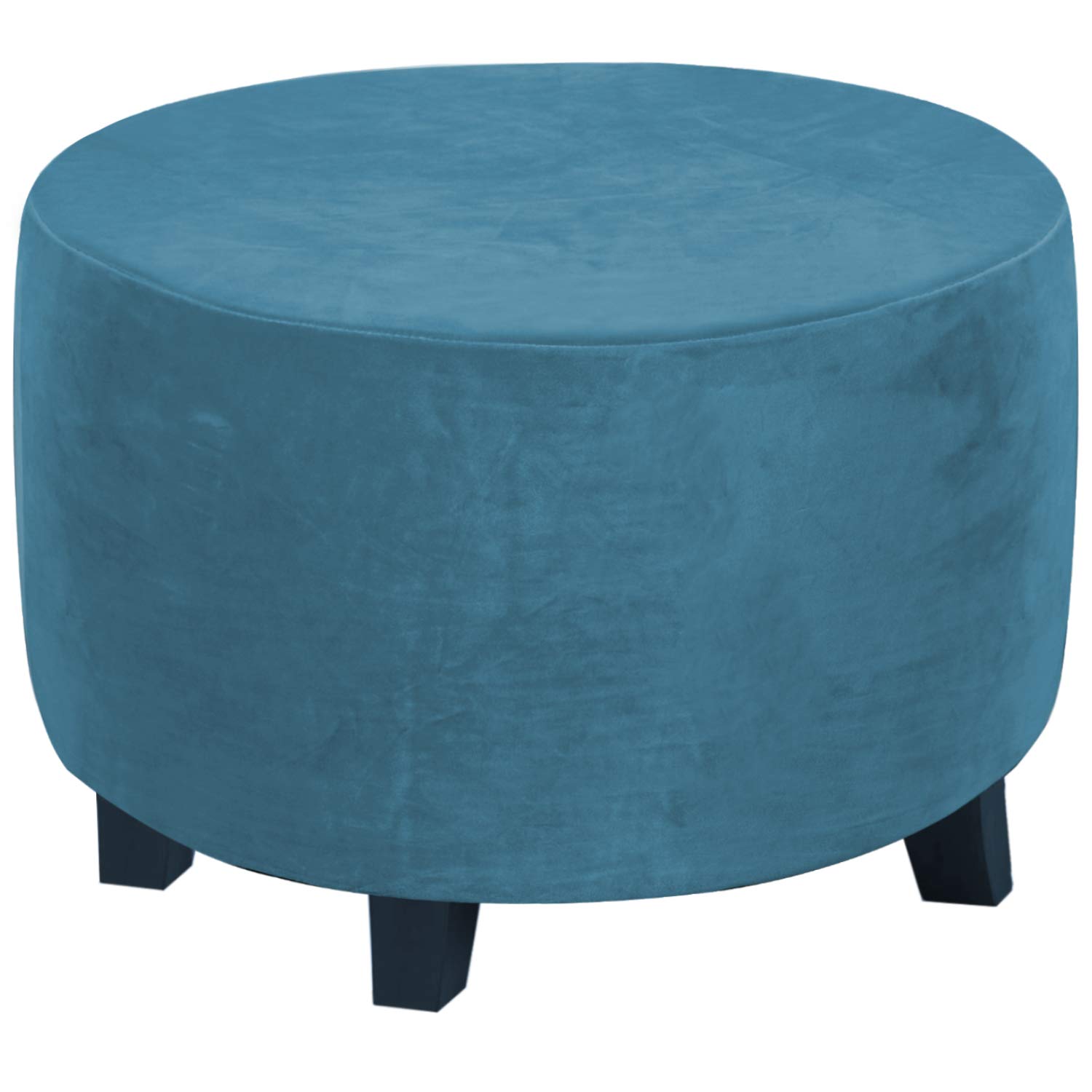 Meigeh Ottoman Slipcovers Round Ottoman Slipcover Pouffe Cover Stool Cover Round pouffe Slipcovers Ottoman Slipcover Velvet