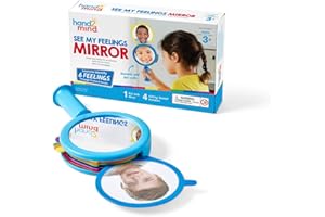 hand2mind See My Feelings Mirror, Social Emotional Learning Mirror, Sensory Toys for Toddler Learning, Anxiety Relief for Kid