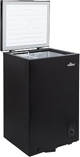 Willow W99CFB 99L Freestanding Chest Freezer Black Garage Safe view 5