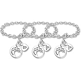 DlaeKua 3 Sisters Gift Bracelets for Big Sis Middle Little Sister Friendship Gift for Best Friends Big Middle Little Sis 3pcs Stainless Steel Bracelet