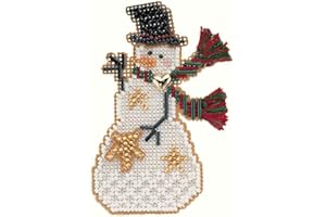 Star Snow Charmer Beaded Counted Cross Stitch Christmas Ornament Snowman Kit Mill Hill 2001 Snow Charmers MHSC29