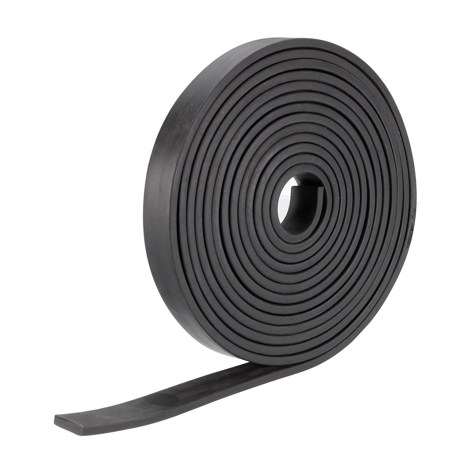 METALLIXITY Solid Rubber Strips (78.74" L x 0.79" W x 0.2" T) 1Pcs, Rubber Neoprene Sheet Rolls - for DIY Gasket Sealing Padding Reduce Vibration Mat, Black