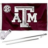 Texas A&M Aggies SEC Flag with Pole and Bracket Kit
