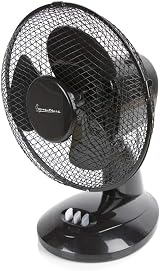 Signature 9” 2 Speed Desk Fan with Oscillation Black S40008B view 5