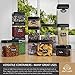 Chef's Path Airtight Food Storage Container Set - 12 PC Set - 16 BONUS Chalkboard Labels & Marker - BEST VALUE Kitchen & Pantry Containers - BPA Free - Clear Durable Plastic with Black Lids