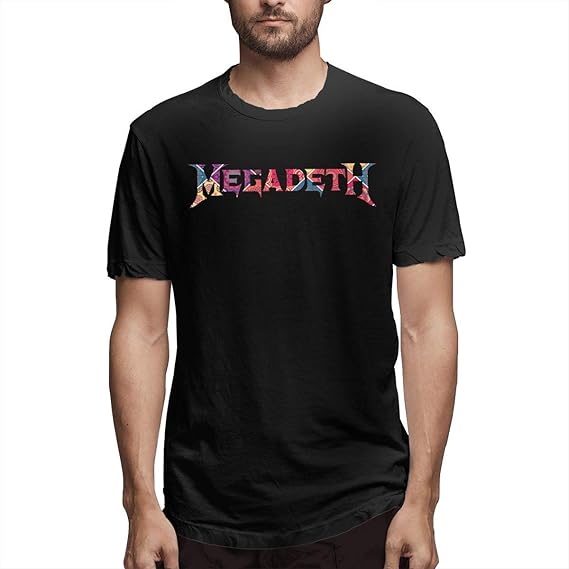 Amazon Hinskenny Megadeth メガデス 花柄 Tシャツ メンズ レディース 人気 コットン 男女兼用 快適 Tシャツ カットソー 通販