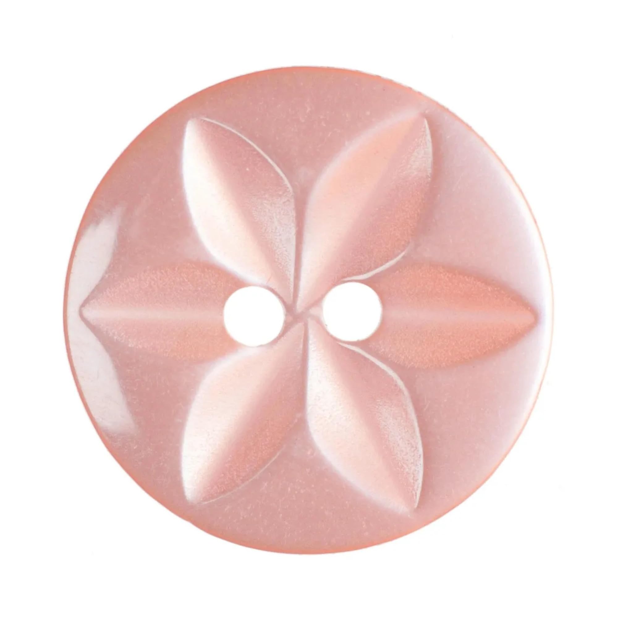Baby Star Round Resin Buttons - Pink, 16mm Pack of 20 for Cardigans and Sewing - Machine Washable for Crafts and Repairs