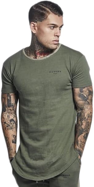 slim fit curved hem tee
