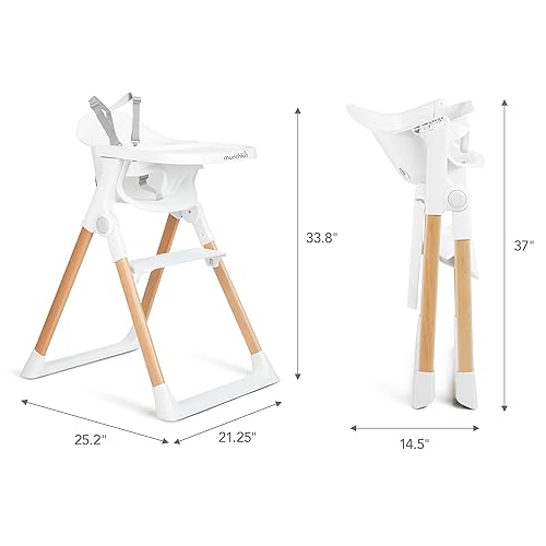 Munchkin Float Baby High Chair, Foldable and Easy to Clean, for