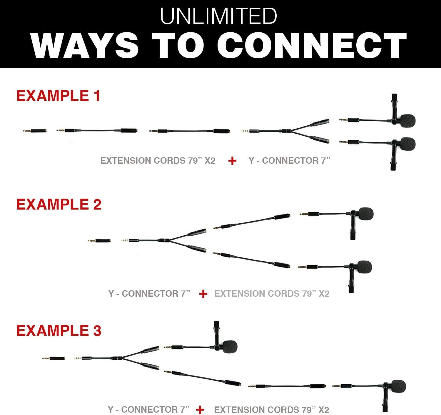 SoLID (TM) Lavalier Lapel Microphone 2 Pack Complete Set Omnidirectional Mic for Desktop PC Computer, Mac, Smartphone, iPhone, GoPro, DSLR, Camcorder for Podcast, YouTube, Vlogging, and DJs: Musical Instruments