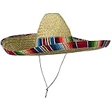 Jacobson Hat Company Mexican Sombrero Hat Adult Costume Spanish Fiesta Cinco de Mayo Festive Salsa,Multi-color,One Size