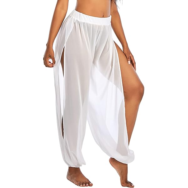 Beach Pants For Women Cover Up SHENHE Women's Tie Shoudler Mesh