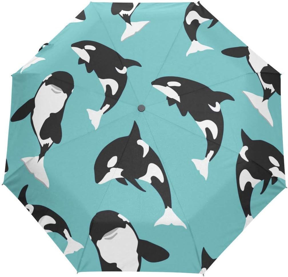 Amazon 青空の韻 折り傘 シャチ柄 鯱柄 しゃち柄 魚柄 動物柄 アニマル柄 和雑貨 ブルー プレゼント 青空の韻 シューズ バッグ