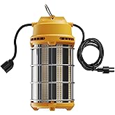 JC-LGL LED Temporary Work Light 150W 5000K 19,500lm Outdoor Construction Lights Job Site Lighting 10ft Cord Dust Waterproof Hanging Lighting