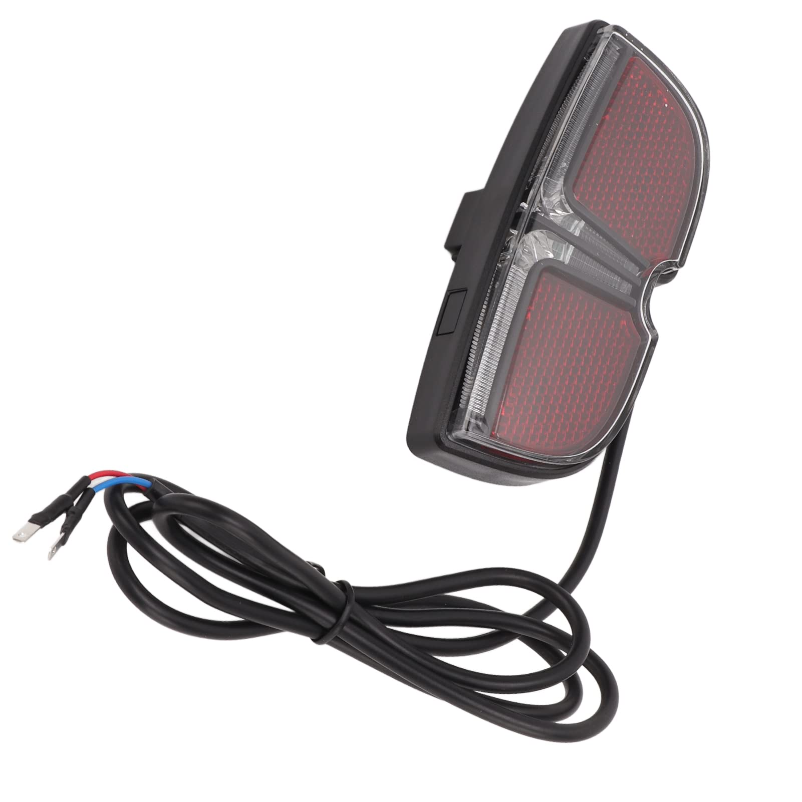 6V Electric Bicycle Rear Light, Universal Electric Bike LED Tail Safety Light Bright Warning Brake Lamp with 2 Nut, 2 Gasket Practical Bicycle Accessories(Blade Port)