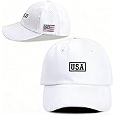 LELVK American Flag Patriotic Baseball Cap | Embroidered USA Flag 100% Cotton Adjustable Hat for Men & Women