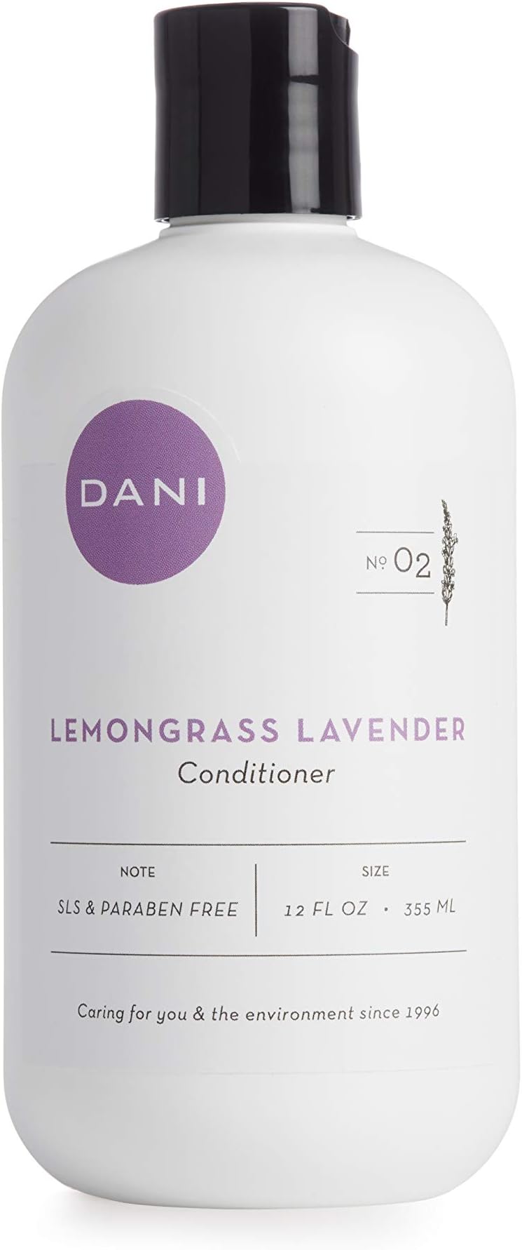 DANINaturals Conditioner โ Lemongrass Lavender, Hydrating & Repairing, Soothes Scalp Redness & Dryness, Reduces Dandruff, Color-Safe & Vegan, 12 oz