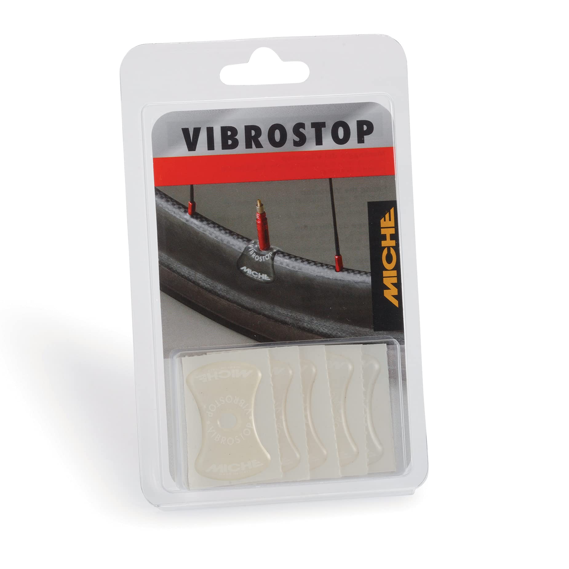 MICHE VibroStop Valve Stickers, Bike Valve Vibration Dampers, Transparent, Pack of 10